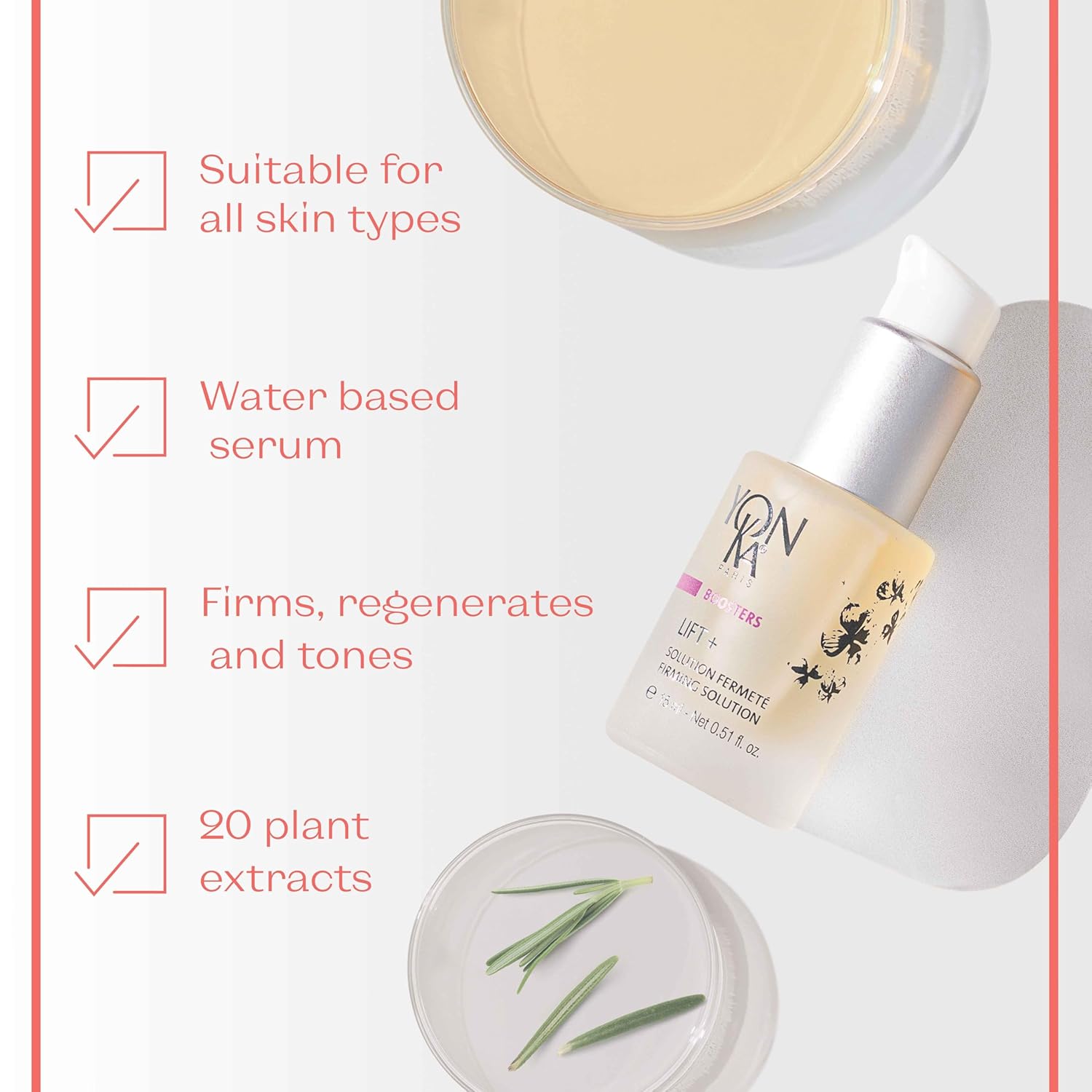 Yon-Ka Booster Lift Plus - Anti-Aging Firming Concentrate for Healthy Skin | Tone & Tighten with St. John's Wort | 0.51 fl oz