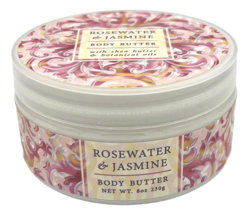 Greenwich Bay Rosewater Jasmine Beauty Gift Set - Luxurious Body Butter, Spa Soap & Dusting Powder