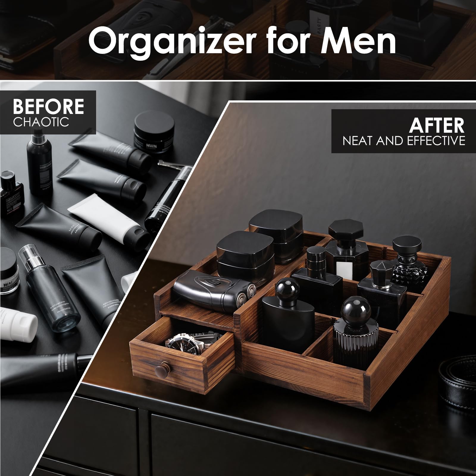 YIOJOYD Cologne Organizer For Men,Perfume Organizer,Bathroom Organizers,Bathroom Counter,Perfume Stand,Cologne Stand,Cologne Tray,Dresser Top Organizers,Mens Room Decor,Gifts for Men
