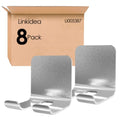 Linkidea 8 Pack Wall Mount Shower Razor Holder Bulk Pack, Wholesale Multi-Pack Self Adhesive Shaver Hooks, Stainless Steel Hanger Compatible with Vikings, Merkur Double Edge Safety Razor(Silver)