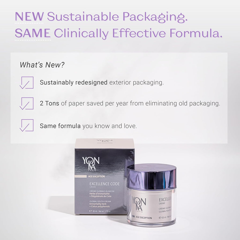 Yonka Age Exception Excellence Code Crème - Specialized Anti-Aging Cream for Mature Skin Types