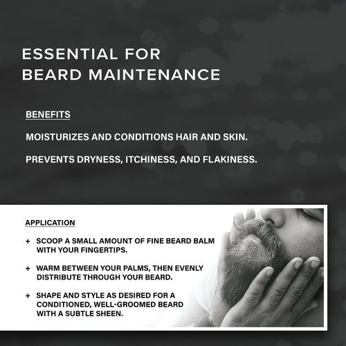 Copper Johns Beard Balm for Men –Strong Hold & Conditioning with Shea Butter, Jojoba Oil & Sea Minerals – Tames, Styles & Softens Beard –The Hunt-Unscented, 2oz