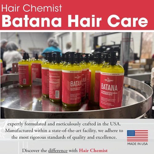 Hair Chemist Batana Strengthening 4-PC Shampoo & Conditioner Collection - Includes 33.8oz Shampoo, 33.8oz Conditioner, 7.1oz Hair Oil AND 7.1oz Scalp Stimulator -