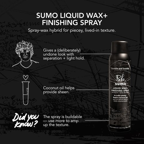 Bumble and bumble. Sumo Liquid Wax - Buildable Separation & Light Hold | Coconut Oil Infused | 4 Ounce