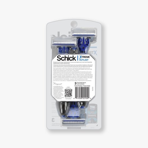 Schick Xtreme 4 Outlast Razor â€” Schick Xtreme4 Disposable Razors Men, 3 Count (Pack of 2)