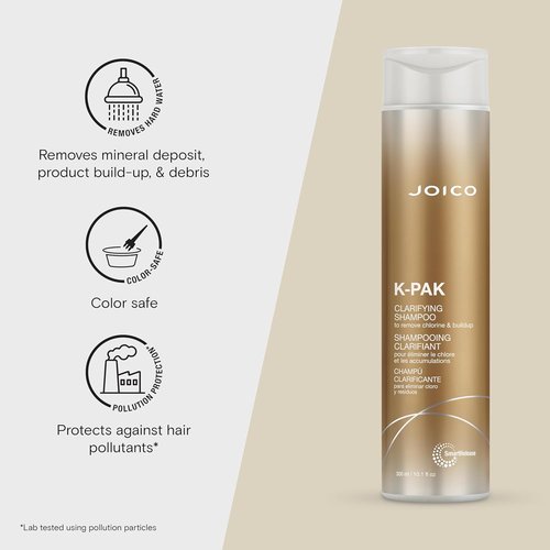 Joico K-PAK Daily Clarifying Shampoo - Remove Chlorine & Buildup | Repair Damaged Hair | Boost Shine with Keratin & Guajava Extract