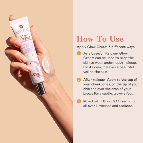 Erborian - Glow Cream - Illuminating Daily Face Cream for Radiant, Dewy Skin | Ultra-Radiant Primer