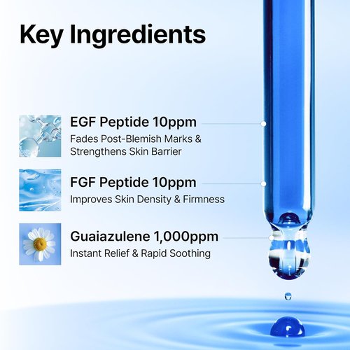 DearKlairs EGF Serum - Blue Youth Activating Drops for Barrier Repair & Post-Blemish Care, 1.69 Fl Oz