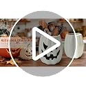 Halloween Pumpkin Ceramic Utensil Holder - Kitchen Decor & Organizer - Variation of Halloween Pumpkin