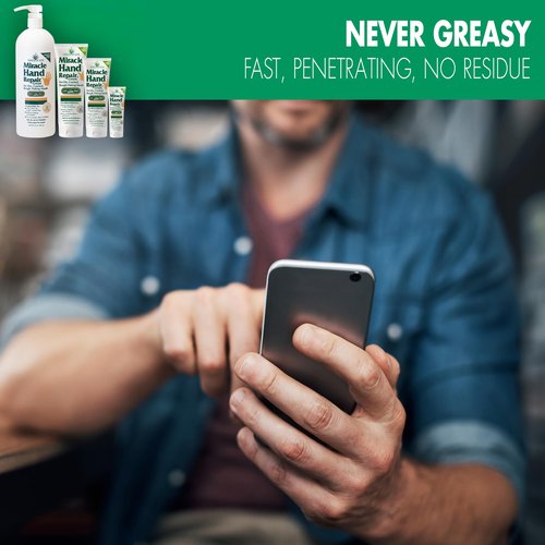 Miracle Hand Repair Cream for Dry Cracked Hands 8 oz Best Healing Hand Cream with 60% Aloe Vera - Non-Greasy Moisturizer for Working Hands - Fast Absorbing Lotion for Extremely Dry Skin (2-Pack)