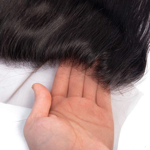 13x4 Lace Frontal Straight Closure Ear To Ear 22 inch HD Lace Closure 100% Remy Human Hair Closure Natural Black 180% Density (13x4 Straight, 22 Inch)
