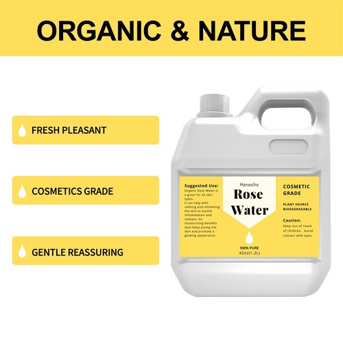 42 fl oz Rose Water for Face Hydrating Mist, 100% Pure Rose Water, Cleanses & Softens, Promotes Healthy Cell, Suitable for All Skin Types