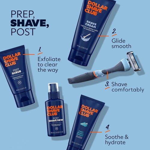 Dollar Shave Club | Hydrating Shave Cream for Sensitive Skin - 6 Ounce (Pack of 4)