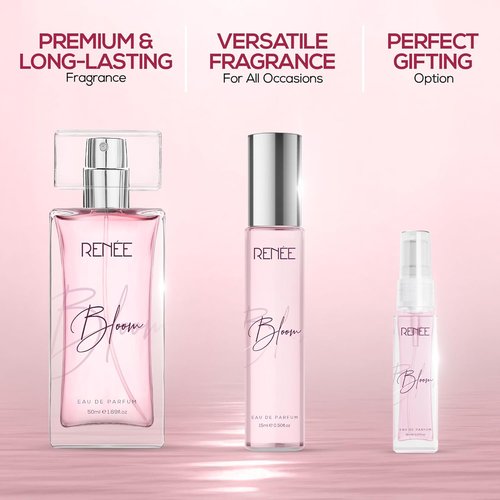 Renee Eau De Parfum Bloom 15ml - Premium Long-Lasting Luxury Fragrance | Unisex Scent with Almond Notes