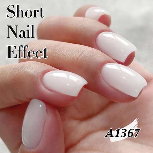 Double Rhythm Gel Nail Polish - Pure Sheer Soak Off Formula | Milky White 15ML for DIY Manicure