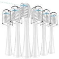 Replacement Flossing Toothbrush Heads with Covers for waterpik Sonic Fusion SF01/SF02 and Sonic Fusion 2.0 SF03/SF04,6 Count,White