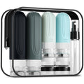 Mrsdry 16 Pack Travel Bottles - Silicone Toiletries Containers, Leak Proof Refillable Shampoo & Conditioner Essentials