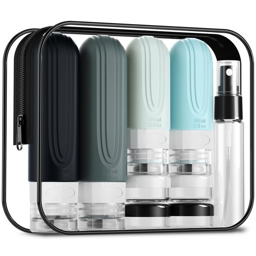 Mrsdry 16 Pack Travel Bottles - Silicone Toiletries Containers, Leak Proof Refillable Shampoo & Conditioner Essentials
