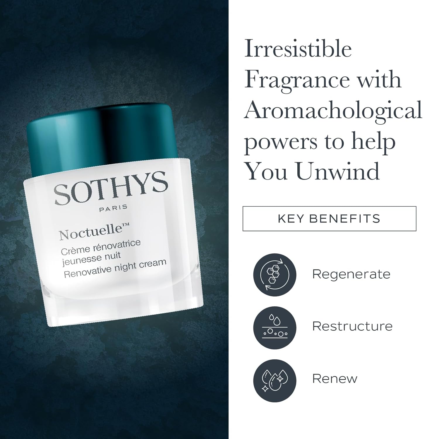 SOTHYS Renovative Night Cream - Collagen-Infused Anti-Aging Face Moisturizer for Wrinkles