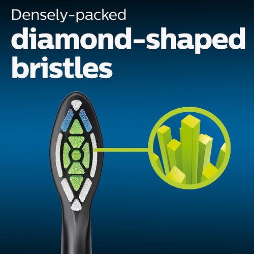 Philips Sonicare W DiamondClean - Genuine Black Electric Toothbrush Heads | 2 Pack, HX6062/95
