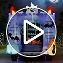 6 ft Halloween Inflatable Haunted Castle with LEDs for Car Trunk & Outdoor Decor