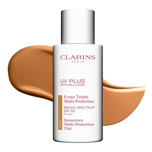 Clarins UV Plus Anti-Pollution Tinted Face Sunscreen - SPF 50 | Lightweight, Oil-Free & Sheer Finish