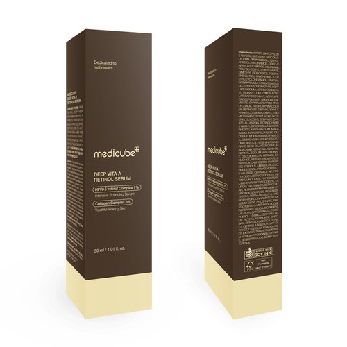 Medicube Deep Reviving Bakuchiol Retinol Facial Serum - Anti-Aging 4th Gen Retinol & Bakuchiol - Targets Fine Lines, Uneven Skin Tone, Blemish Scars - Korean Skin Care, Low Irritant, 1.01 oz