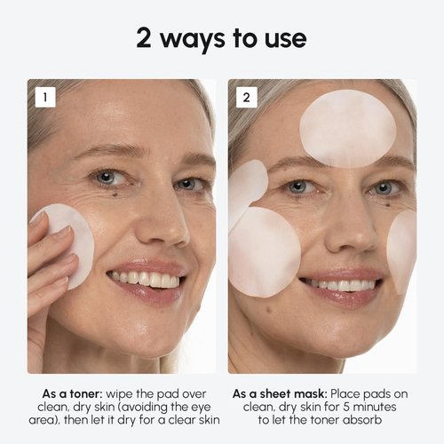 MAREE Collagen Acne Clearing Polishes - Toner Pads with Retinol - Minimizing Wrinkle Zero Pore Pads - Hydrating Toning Collagen Pad with Retinol & Centella Device - Anti Aging Brightening Wipes