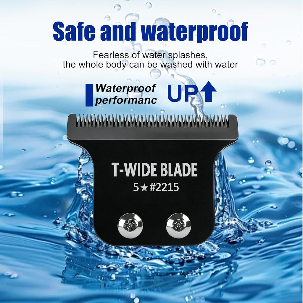 Wahl 5 Star Detailer Li Trimmer Replacement Blades - Adjustable Zero-Gap Stainless Steel, Black