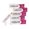 Cushion Grip Thermoplastic Denture Adhesive 1oz (5-Pack)–Extra Strong Hold Up to 4 Days, Unmatched Strength, Waterproof & Zinc Free, Relieves Sore Gums, Comfortable Refit, Long Lasting Denture Refit