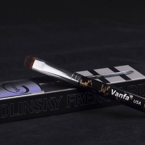 Vanfa French Brush for Nails, Gel Nail Brush, Clean up brush, Nail Art Brush With Kolinsky Hair (V16 - Pack of 1)