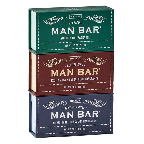 San Francisco Soap Company Man Bar Gift Set | 3-Piece Collection - Gentle on All Skin Types - USA Made