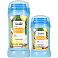 Suave Antiperspirant Deodorant for Women, Tropical Paradise 2-Size Variety Pack – Anti-Staining Invisible Solid, Talc-Free (2 Piece Set)