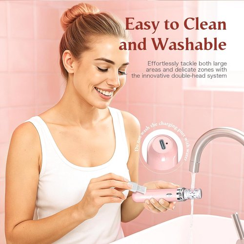 Epilator,2 in 1Epilator for Women Rechargeable,Womens Electric Shaver with LED Light,Rechargeable,Hair Removal for Women Legs/Face/Bikini/Arms,Smooth Epilator Trimmer Travel Kit Set Upgrade