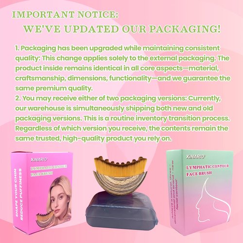 Lymphatic Contour Face Brush - Manual Lymphatic Drainage Massager for Facial Sculpting & Glowing Skin; Ergonomic Waterproof Brush for Morning De-Puffing, Travel Skincare Tool, Ideal Gift for Her