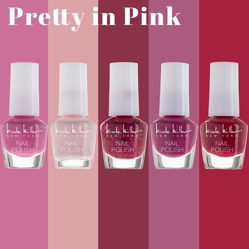 Nicole Miller Mini Nail Polish Set – Glossy, Vibrant Colors for Fingernails & Toenails, 2 Pack Trendy and Floral Collection