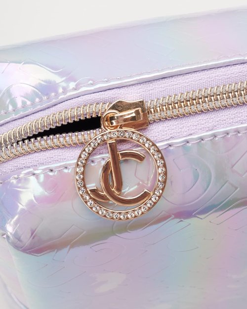 Juicy Couture Cosmetics Bag - Iridescent Travel Makeup & Toiletries Clutch Pouch, One Size