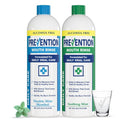 Prevention Daily Care Combo Pack, Alcohol-Free Mouthwash, Hydrogen Peroxide Teeth Whitening, 1 Bottle of Soothing Fresh Mint, 1 Bottle of Double Mint Menthol, Gum Care Oral Mouth Rinse 16 oz 2 Pack.