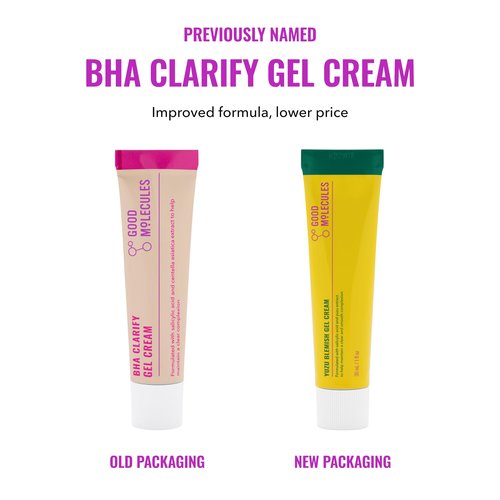 Good Molecules Yuzu Blemish Gel Cream - Lightweight Gel Moisturizer with Salicylic Acid (BHA) and Natural Extracts to Target Blemishes, Even Skin Tone, and Texture - Skin Care for Face