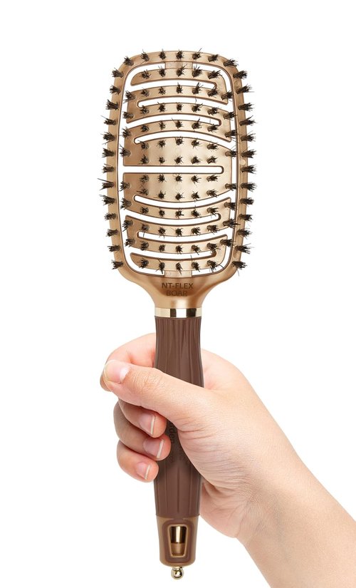 Olivia Garden NanoThermic Hair Brush - Ceramic & Ion Technology for Scalp-Hugging Comfort