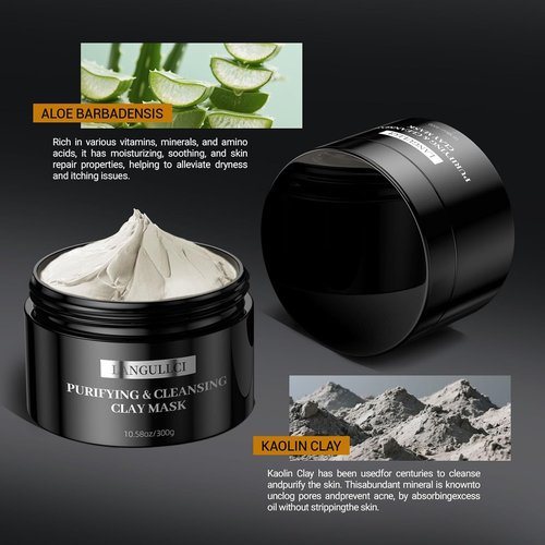 Regine Switzerland Clay Mask - Purifying Kaolin Face Mask for Blackhead Removal & Oil Control | 10.5 oz