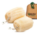 Waritex Premium Natural Egyptian Loofah Sponges, Made from 100% Natural Organic Material, Gentle Skin Exfoliation, and Full-Body Spa Experience – Eco-Friendly Loofah 2 Count (1 Pack)