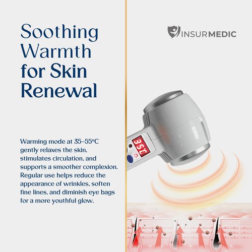 InsurMedic Hot and Cold Facial Massager - Cooling & Warming Vibration Beauty Tool - Spa Skincare Massage Equipment