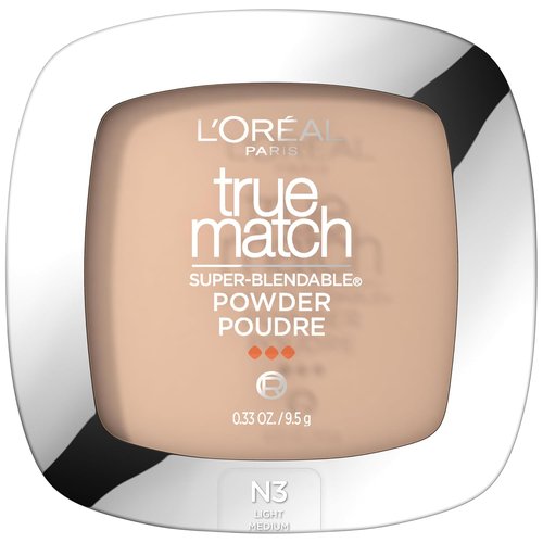 L'Oréal Paris True Match Powder - Natural Buff (N3) | Flawless Finish, 0.33 Oz
