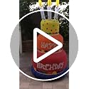Birthday Party Decorations Bundle with Inflatable Dinosaur & Cake - Indoor Outdoor Festive Decor