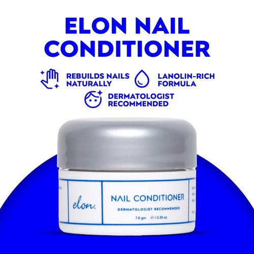 Elon Nail Conditioner - Lanolin-Rich Formula Strengthens Nails & Protects Cuticles | 7.5 g
