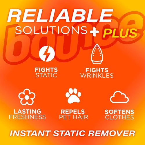 Bounce Anti-Static Spray - 3-in-1 Instant Odor Eliminator & Fabric Refresher | 9.7 Fl Oz