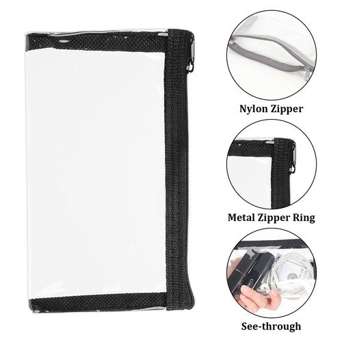 PKRFCJ 5 Pcs Small Clear Makeup Bag,Mini Clear Makeup Pouch Plastic Zipper For Purse Small Waterproof Pouch Storage For Cosmetics Jewelry And Essentials 5 Colors 6.3x3.5in