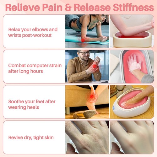 MAQIHAN Paraffin Wax for Hand and Feet - 2 Pack Paraffin Wax Refills Peach Scented for Dry Skin, Hydration Nourish Suitable Salon, Home Foot Spa And Hand Spa