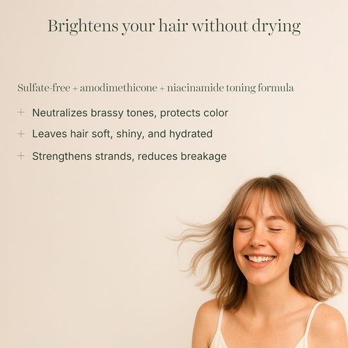 GOOD&ALL Purple Shampoo - Eliminate Yellow Tones for Blonde & Silver Hair - Vegan & Sulfate-Free | 13.5 fl oz